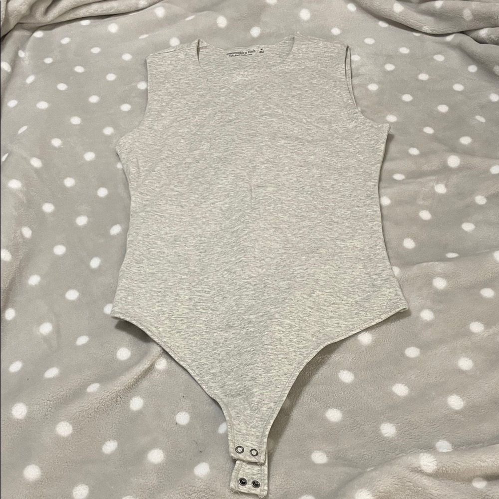 Gray sleeveless body suit